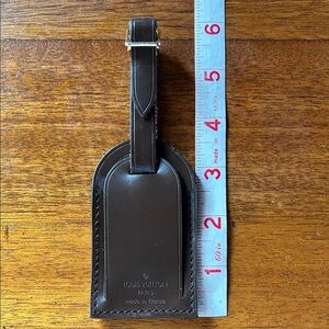 Louis Vuitton Leather Luggage Tag. Rare Find Damier Ebene 🧳★